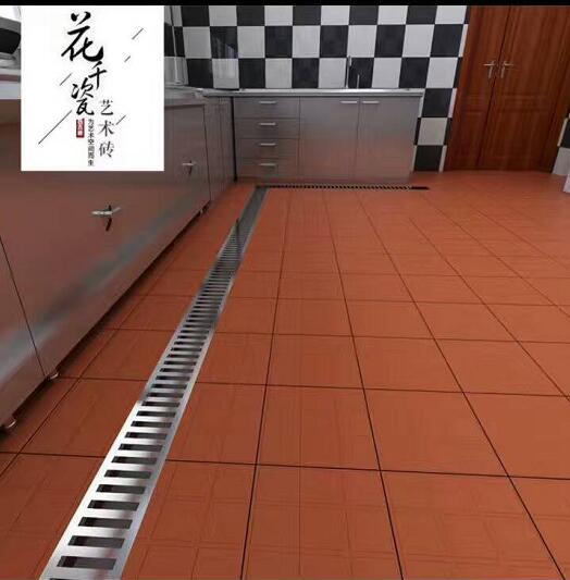 紅缸磚，吸水磚效果圖